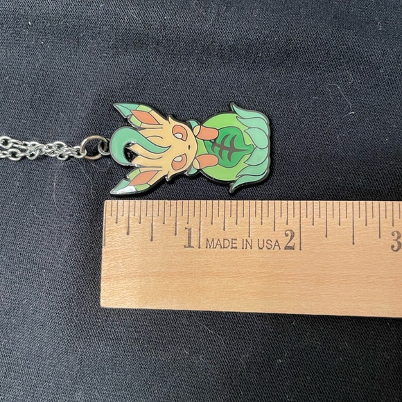 💚💛 Pokémon Necklace — Leafeon— Silver Chain & Extender 💛💚 - Picture 6 of 6
